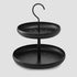Hanging Metal 2-Tier Bird Feeder, Black